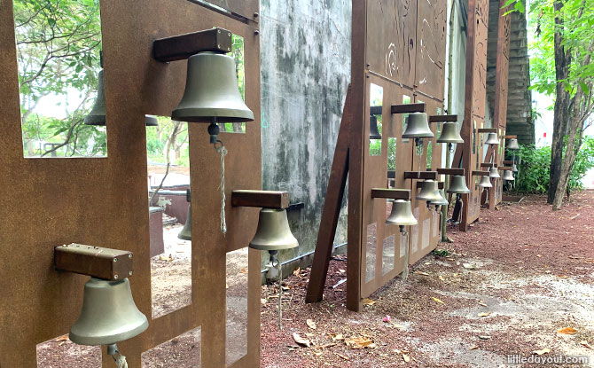 Wall of Bells at Esplanade Park