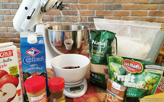Ingredients for Easy Hot Cross Buns