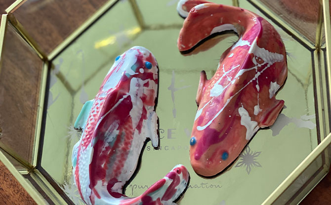 Hand-Painted Chocolate Koi