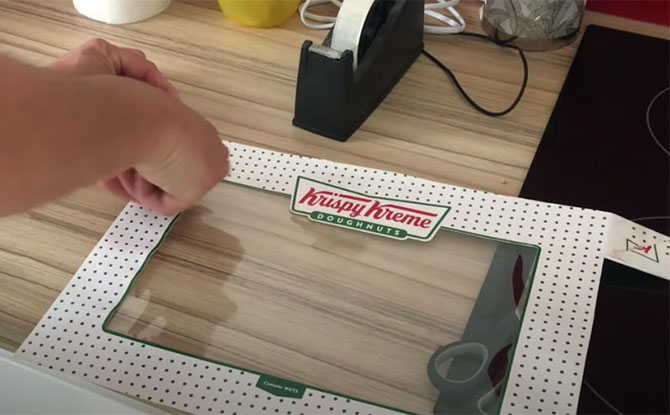 DIY Krispy Kreme Box Face Shield