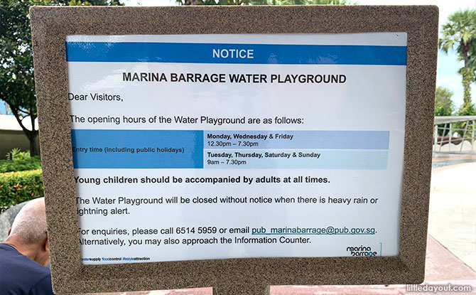 Details for Marina Barrage Water Play Area