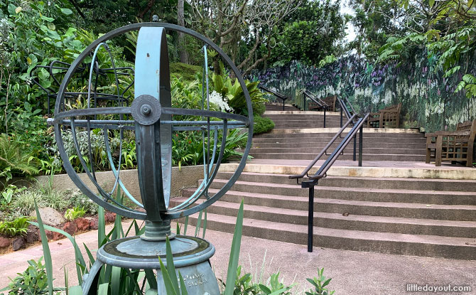 Sundial at National Orchid Garden