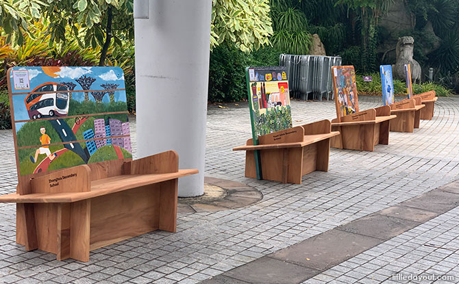 Nodes At Park: Sustainability Showcase & Sustainable Benches By NLB