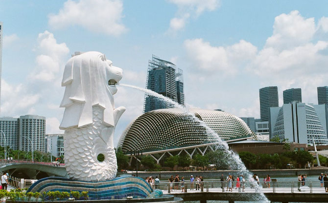 sunny island of Singapore