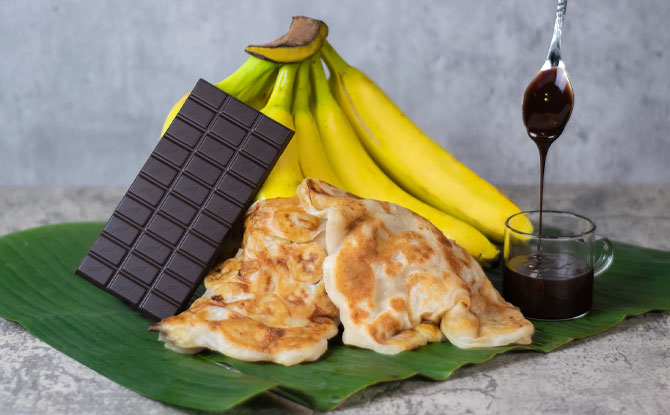 Dessert Chocolate & Banana Prata