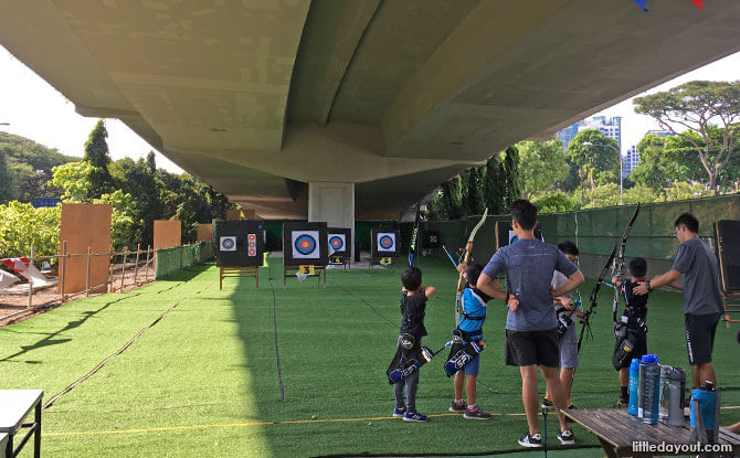 Archery under a Flyover