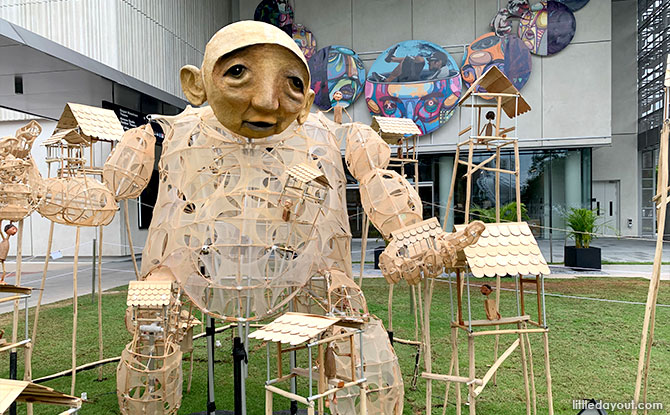 A Giant Puppet Pops Up At The Esplanade Lawn