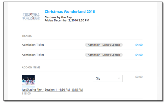 Christmas Wonderland 2016, Online Booking