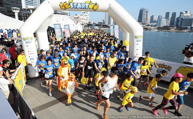 Flag-off at the Pokémon Run SG 2017