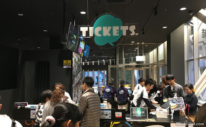 Ticketing counter at VS Park, Osaka