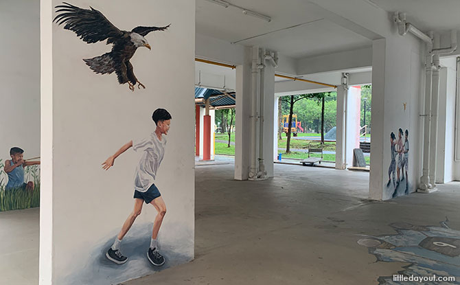 Mural of Childhood Games at Tampines