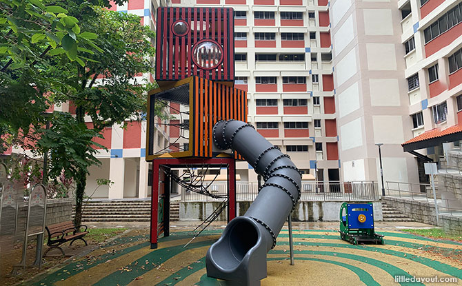 Stacked Boxes Playground Tower at Bishan North