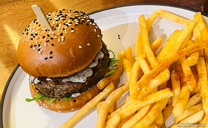 Mushroom Burger (Vegan), Canopy Changi City Point