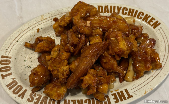 Daily Chicken's Signature Dish: Gangjeong in Black or Red