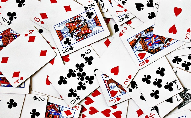 Materials needed for Deck of Cards Workout