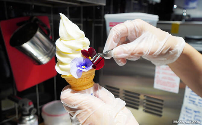 Putting on the final touches to the ice cream