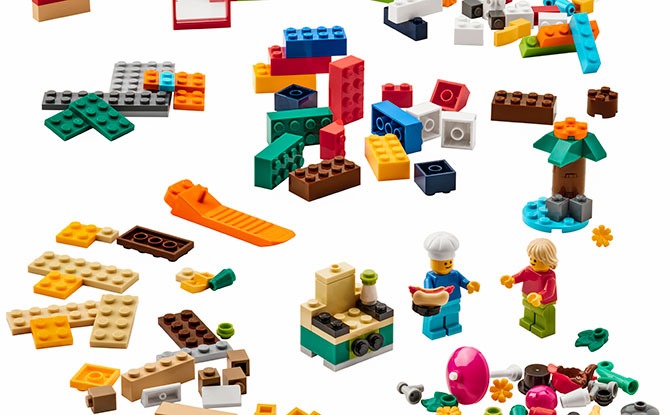 BYGGLEK 201-piece LEGO brick set