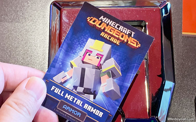 Scan the Minecraft Dungeons Arcade Card