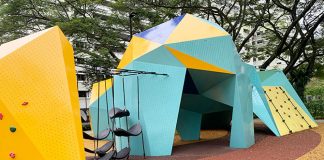 Origami Playground At Jurong West Park: Folded Rock Sculpture