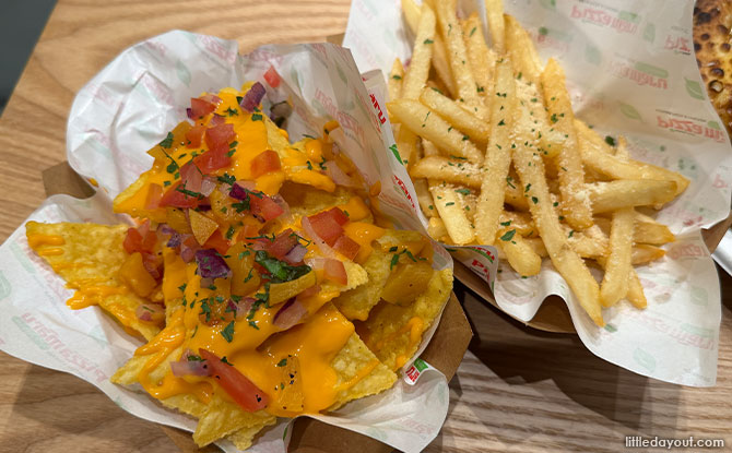 First Pizza Maru Express Opens In Singapore At i12Katong 8 Honey Fries or Nacho Chips with Salsa