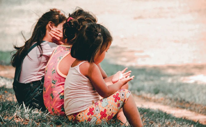 kids sitting together