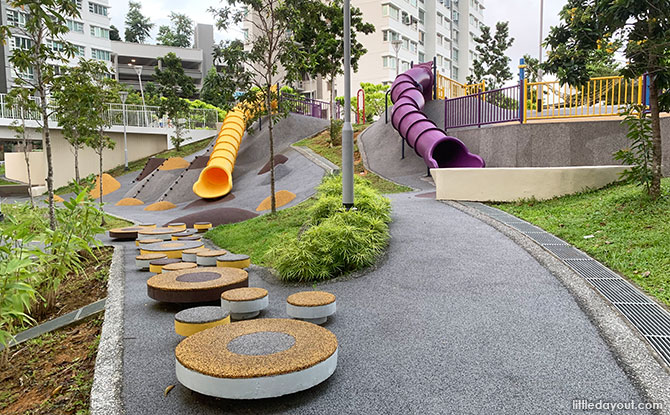 Slides at the Toa Payoh Crest Playground