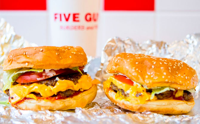 five guys cheeseburger