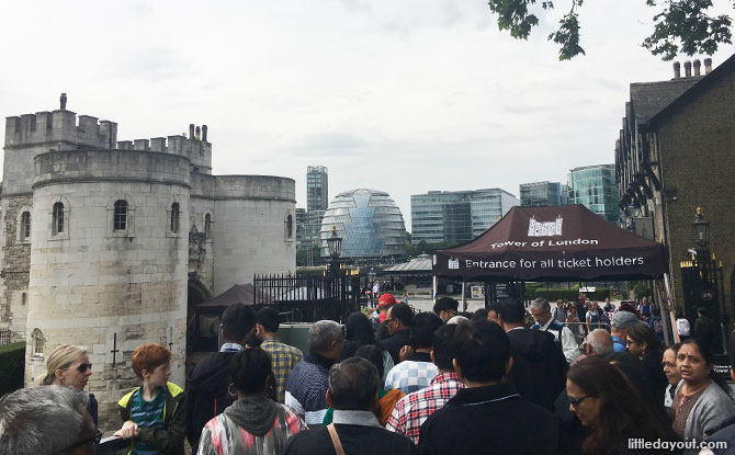 Entrance to the Tower of London.