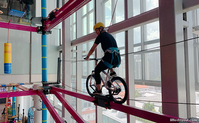 Cycling on the obstacle course