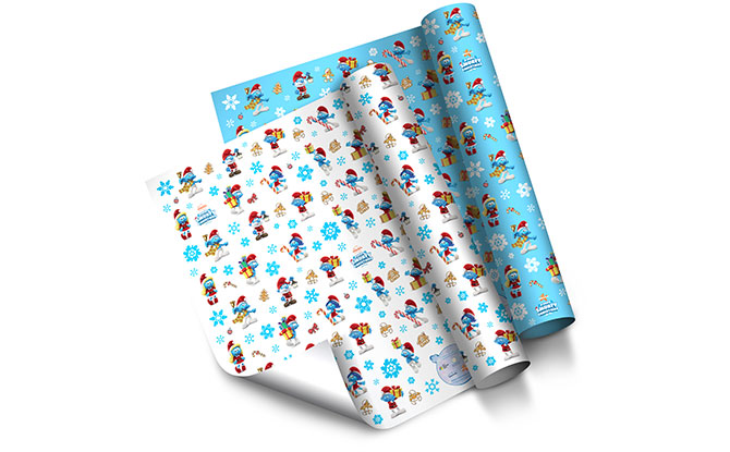 Nickelodeon x The Smurfs Christmas gift wrappers