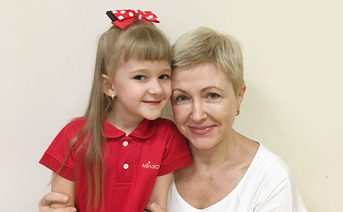 Natalia Nesterenko and her daughter.