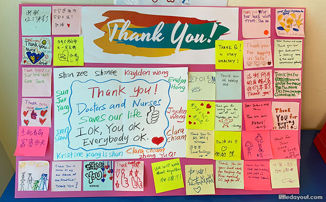 Leave a handwritten note at a community centre