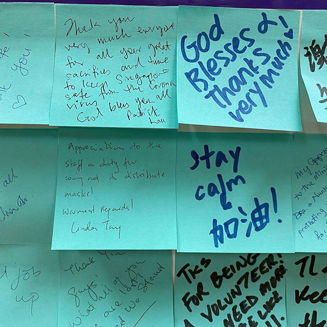 Pen Messages of Encouragement at RCs and Community Centres