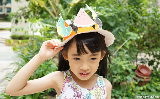 Paper Plate Tropical Hat