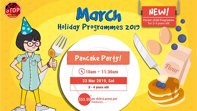 Pancake Party at KidsSTOP during the March 2019 school holidays