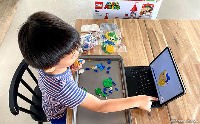 Using the LEGO Super Mario App to Build