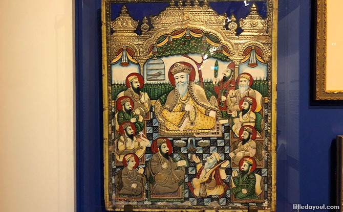 A Tanjore-style painting of the Ten Sikh Gurus