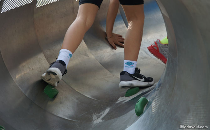 Inside the Snake Play Climbing Tube