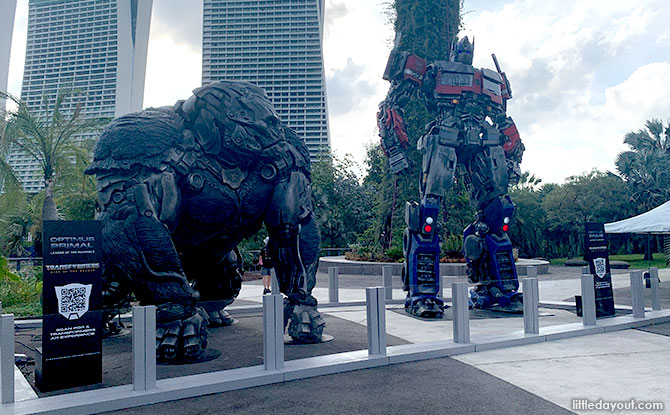 Transformers Optimus Prime and Optimus Primal at Gardens by the Bay