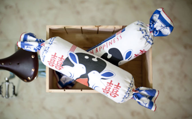 White Rabbit candy cushions from Naiise.