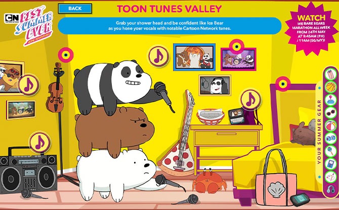 Music in Toon Tunes Valley with We Bare Bears
