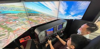 Flight Simulator at Changi Experience Studio