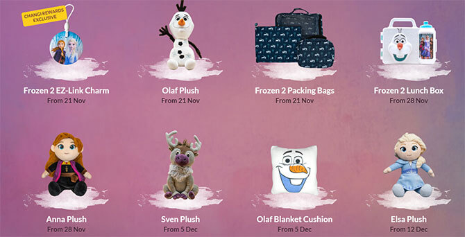 Limited Edition Disney’s Frozen 2 Premiums and Merchandise at A Frozen Wonderland at Changi