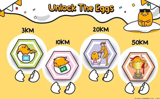 Gudetama Eggs-ercise Journey: Participate In The Most Chill Walk And Redeem Exclusive Merch 1 Unlock Egg-eciting Perks