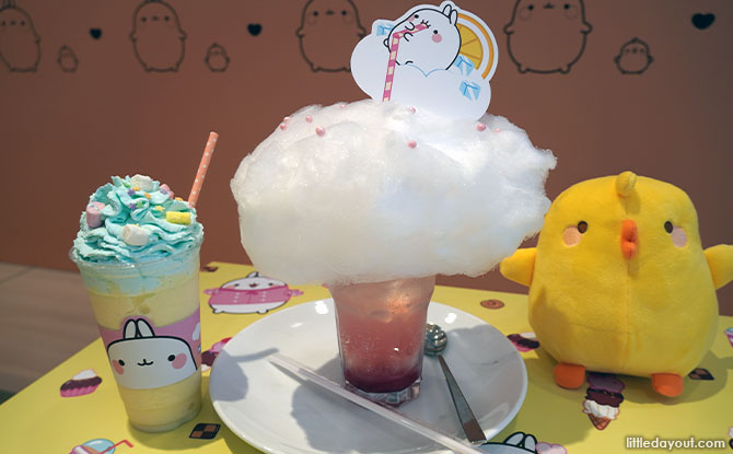 Drinks at Kumoya’s Molang x Kumoya pop-up