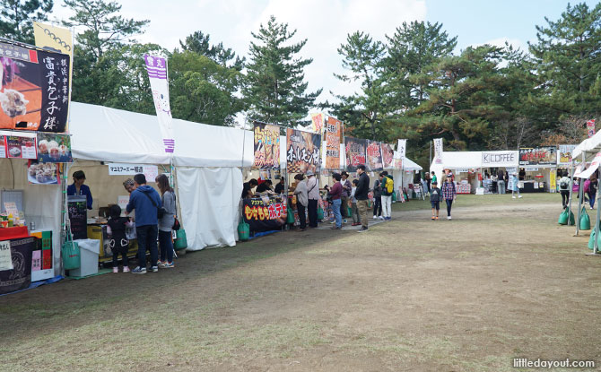 Food fair at Nara Park.