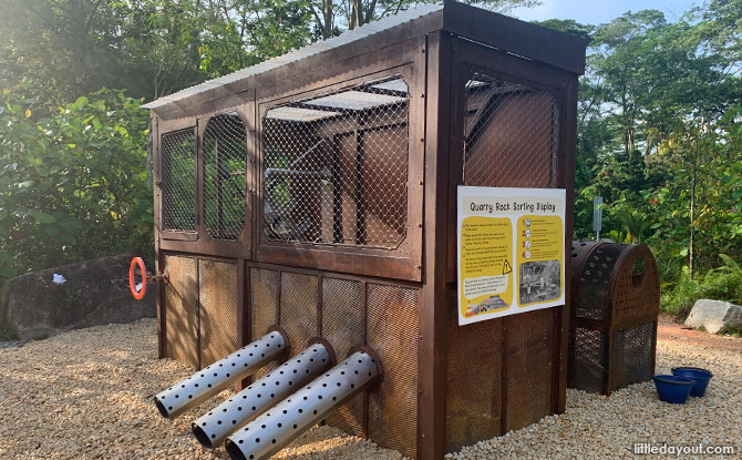 Rock-sorting display, Rifle Range Nature Park