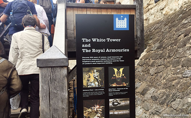 Climb the stairs to the White Tower