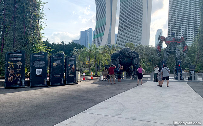 See the Transformers Statues at Gardens by the Bay's Silver Leaf Garden from Now till 10 April 2023