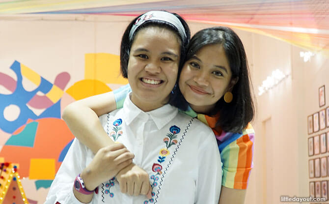 Aida (right) with her sister, Aisha (right).